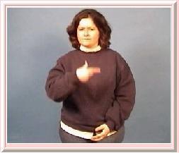 Vídeo de uma pessoa fazendo a palavra gaivota em língua gestual