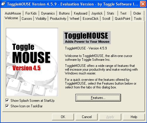 Ecr do Toggle Mouse