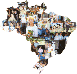 Imagem do Brasil com figuras