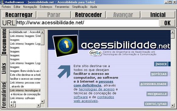 Ecr do udio Browser
