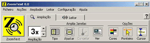 Ecr do Zoom Text