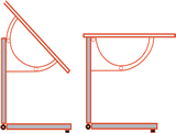 Mesa com tampo regulvel