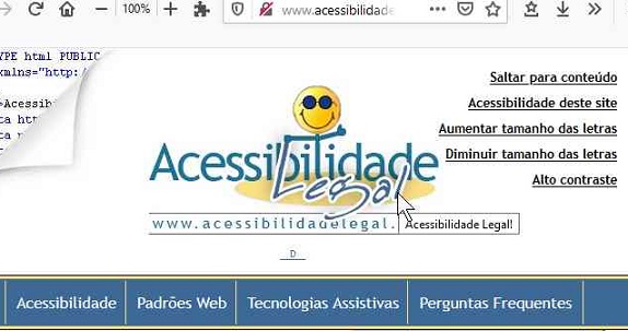 Texto alternativo do Logotipo Acessibilidade Legal